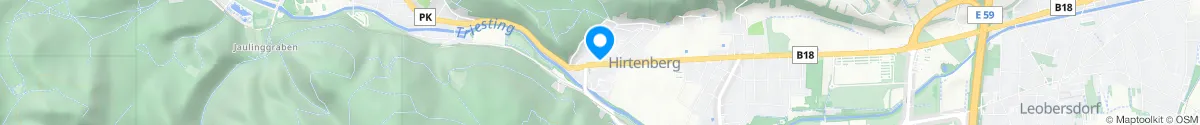 Kartendarstellung des Standorts für Apotheke Hirtenberg in 2552 Hirtenberg